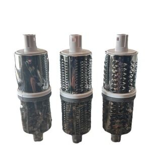 Rotary Mandoline Parts Slicer, Shredder & Grater 3 Blades  White